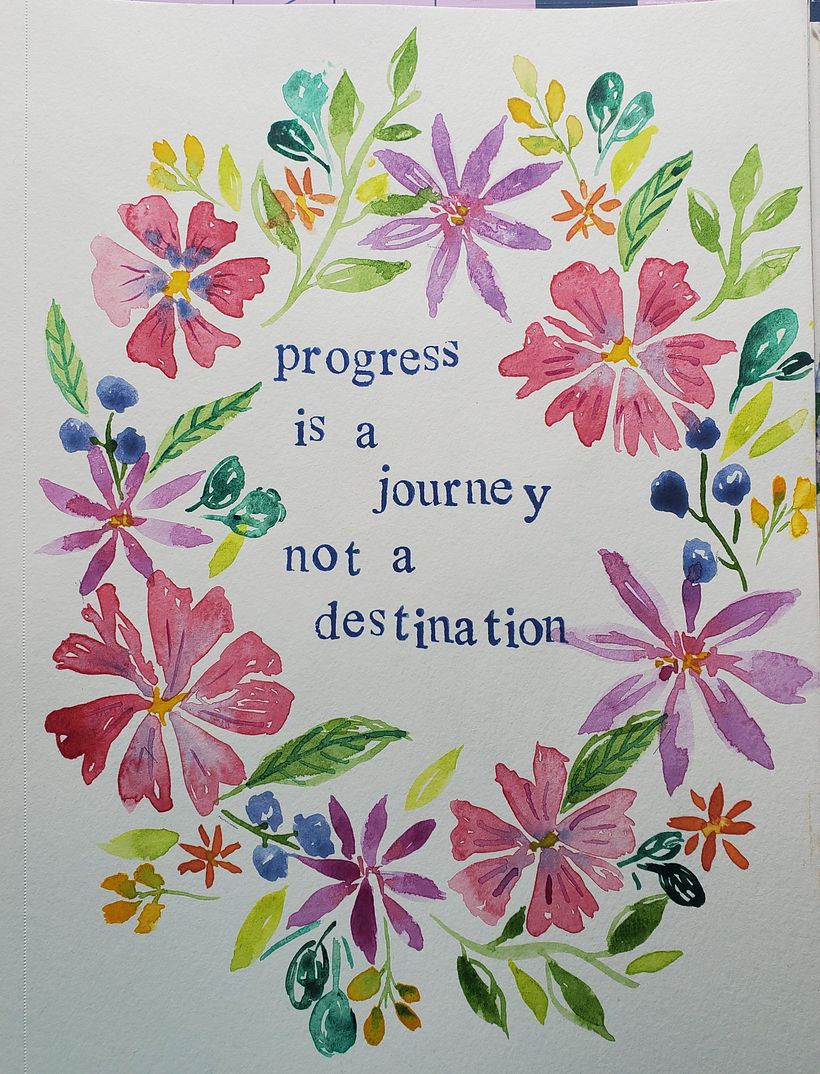 My project in Vibrant Floral Patterns with Watercolors course 1