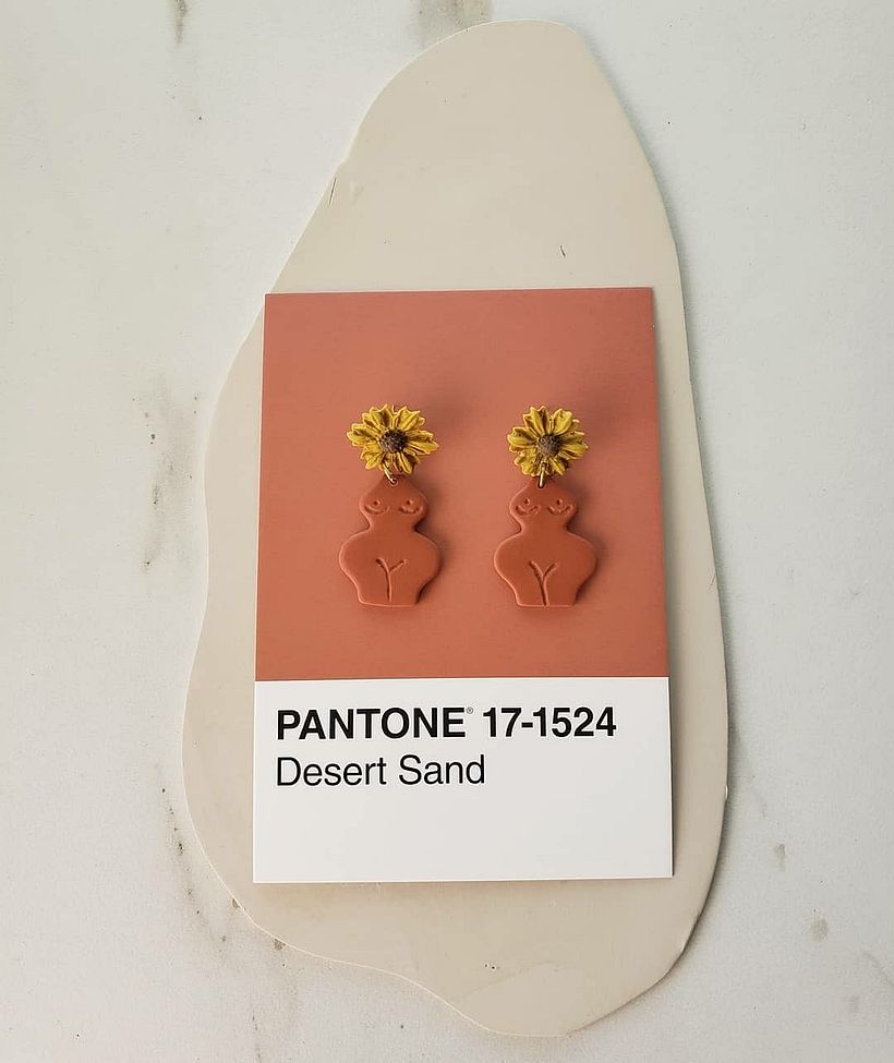 Pantone color sample cards and custom mixed polymer clay colors to match by Made by Maeberry.