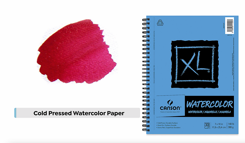 Papel para aquarela prensado a frio