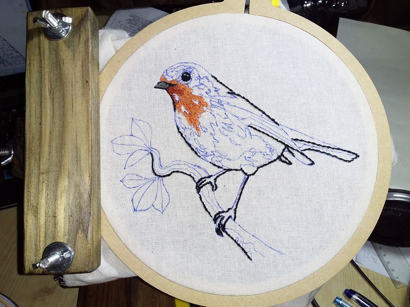 Mi Proyecto del curso: Pintar con hilo: técnicas de ilustración textil 3