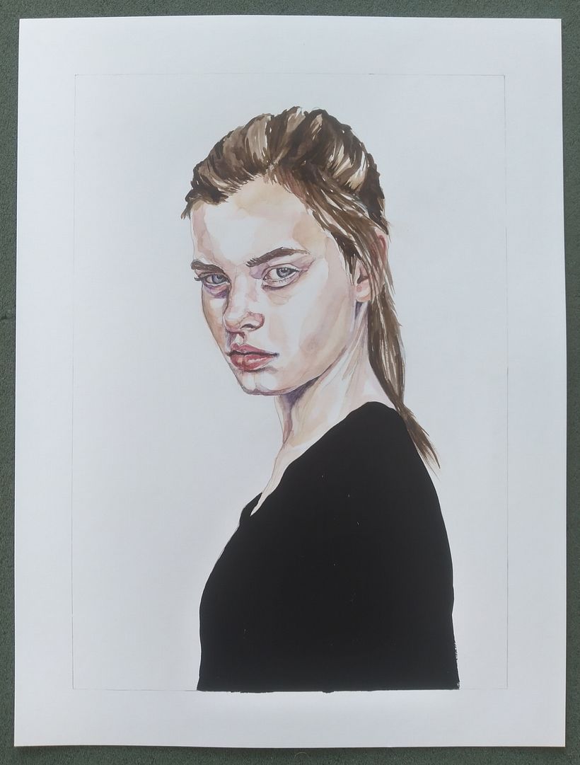 Based on process by Sol Barrios, Watercolor and Graphite