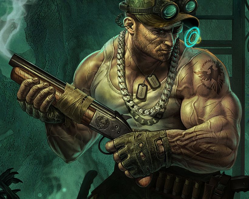 John Doe es un temido mercenario con su recortada en mano haciendo estragos en una galaxia postapocalíptica.