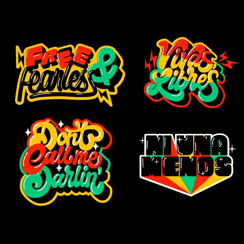 Set di adesivi + scritte per la giornata internazionale delle donne 4