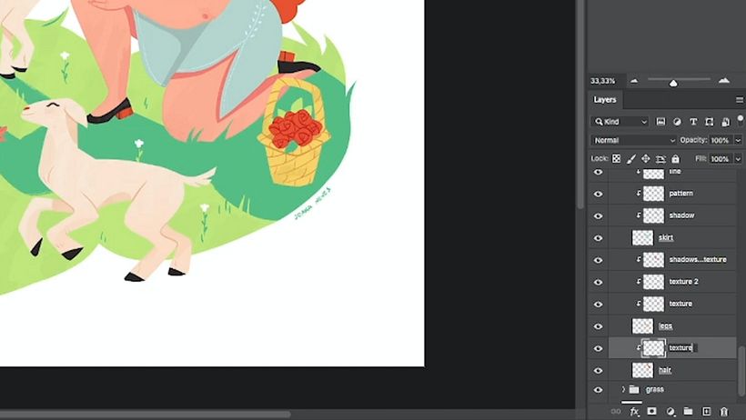 Tutorial Photoshop: Aprende a hacer texturas y brillos en personajes 6