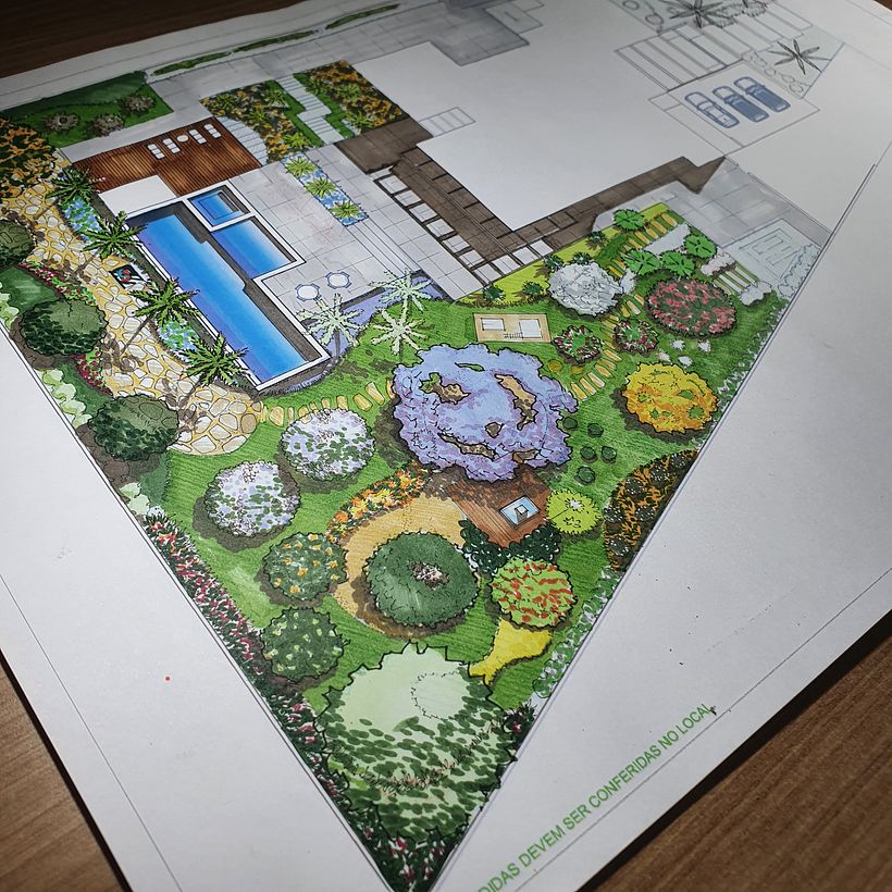 Fachada contemporânea em marcador - Diseño