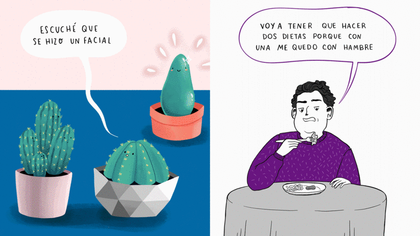 En su curso, Rocío Diestra te enseña a transformar el brief de un cliente en viñetas ilustradas para redes sociales.