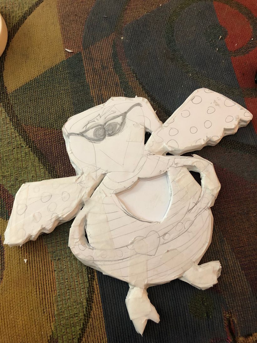 My project in Paper Mache for Beginners: Sculpt a Colorful Character course 4