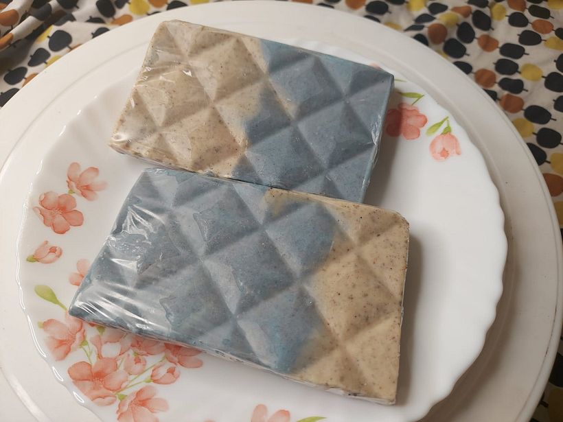 The final product- Chai spice chocolates mimicking tiles