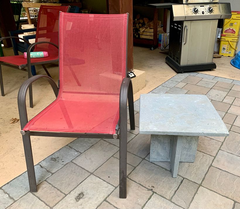 My finished concrete table