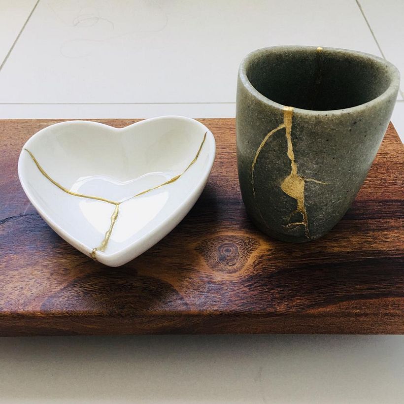 Meu Primeiro Projeto Kintsugi Coração-Copo