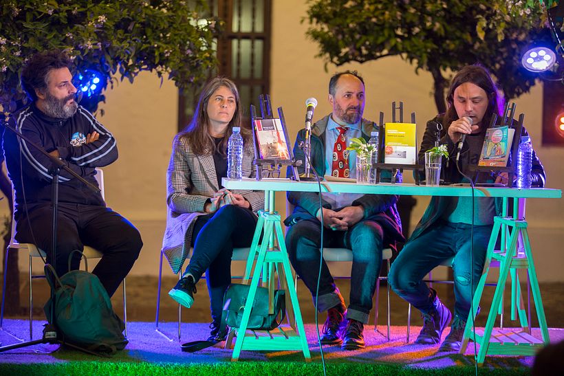 Premiación de Bienal de Arte Joven BA con Selva Almada, Julián López, Hernán Ronsino y Francisco Cascallares (2019)