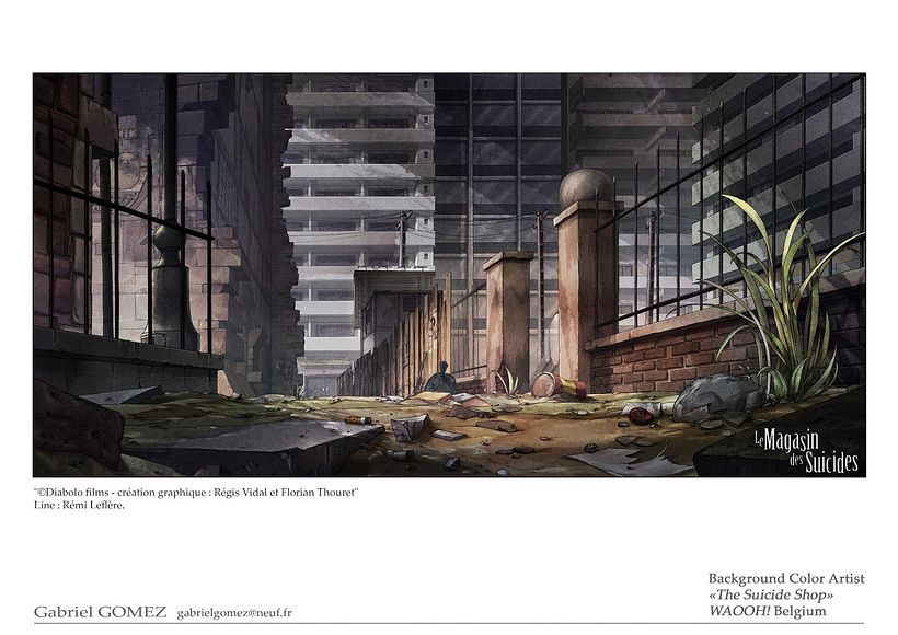 The Suicide Shop - Background color painting 4