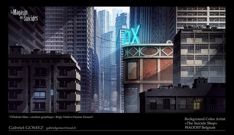 The Suicide Shop - Background color painting 7