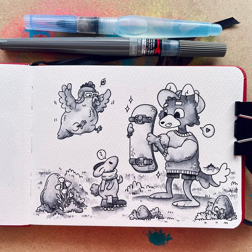 characters in action
