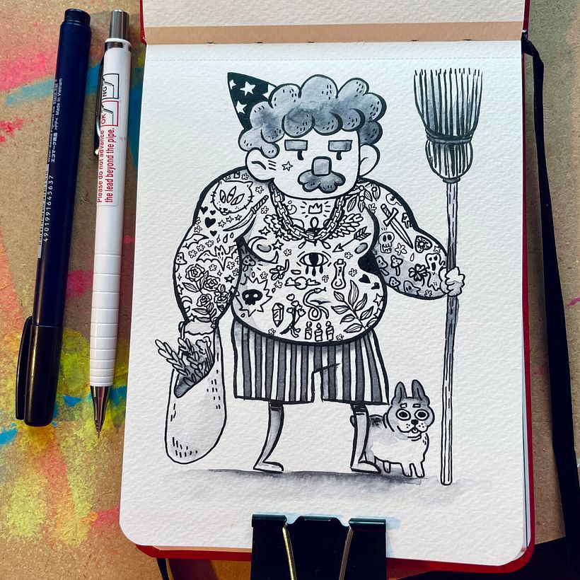 a tattooed person