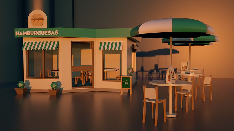 Render con la la luz del sol