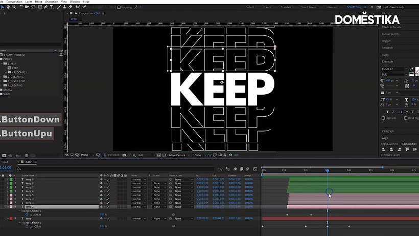 Cambia la posición del texto para personalizar tu animación.