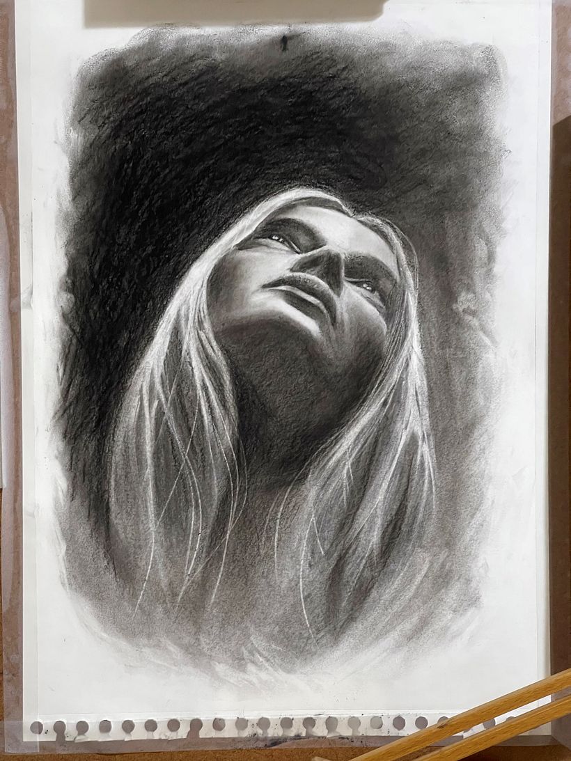 My project in Realistic Portraits Using Charcoal course 2