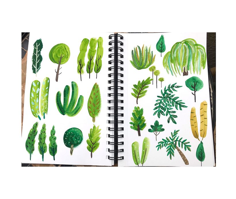 Mi Proyecto del curso: Sketchbook pictórico en gouache 4