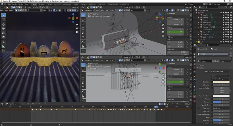 Blender Layout de cena