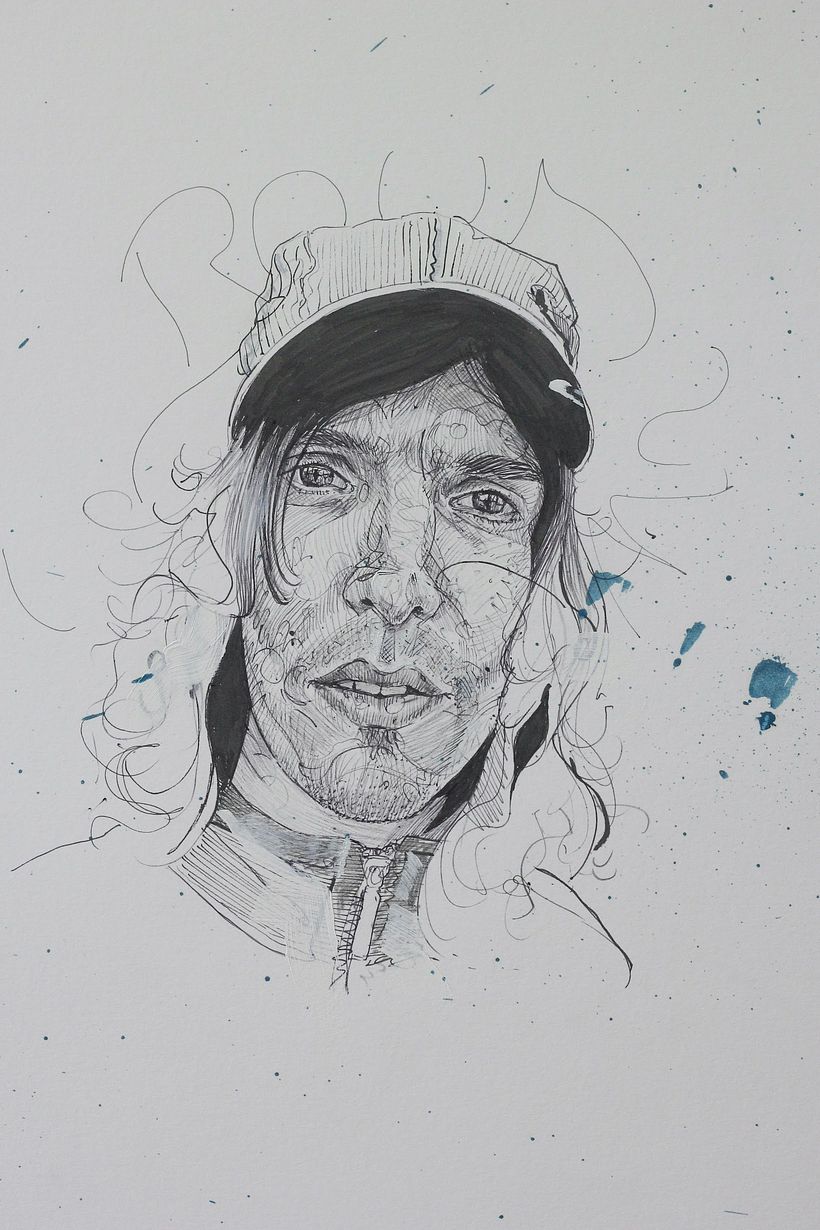 Mixed Media Portrait Drawings 8