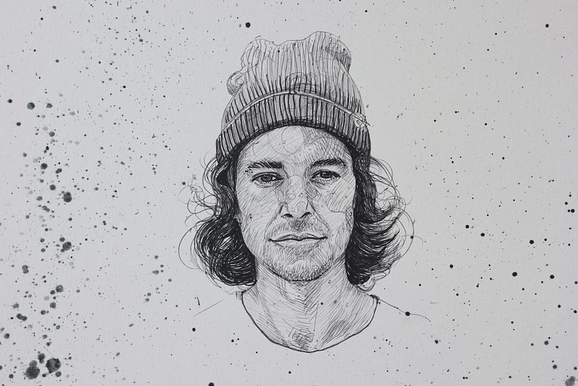 Mixed Media Portrait Drawings 11
