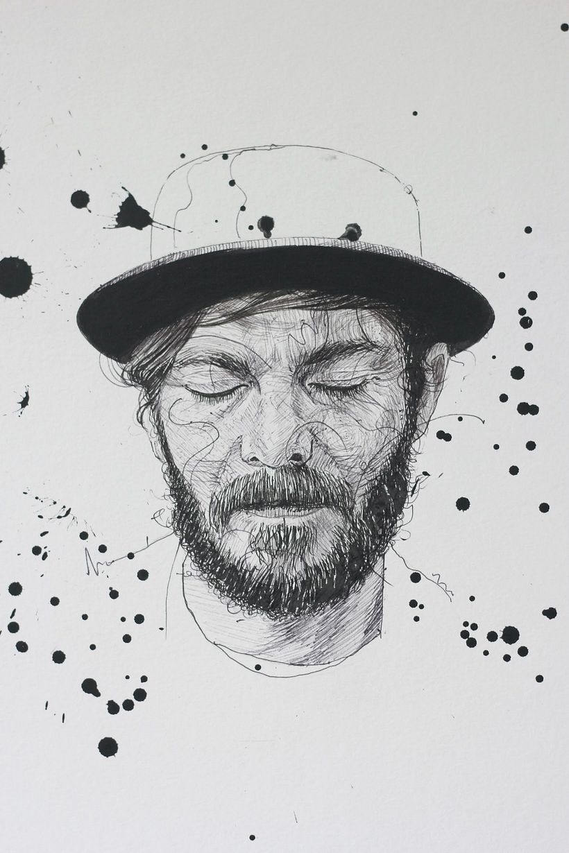 Mixed Media Portrait Drawings 14
