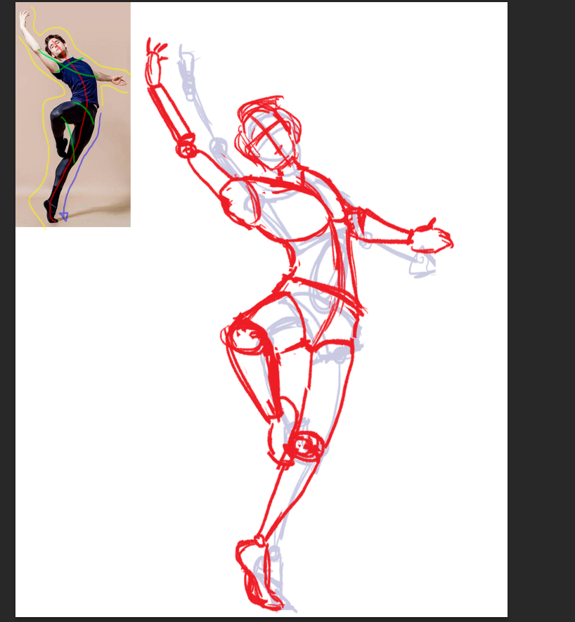 Mi Proyecto del curso: Ilustración de personajes dinámicos el bailaren del 50 2