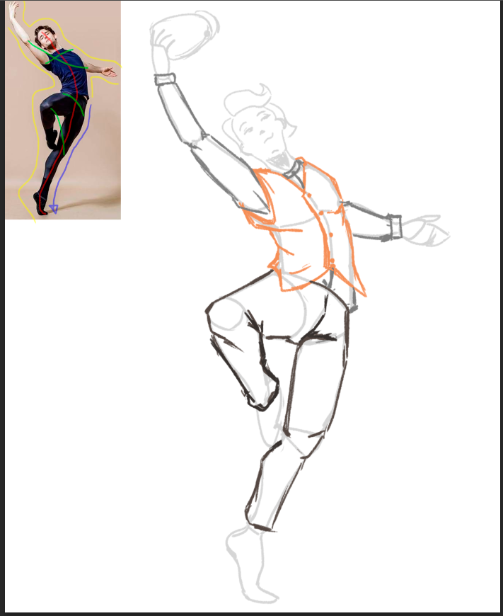 Mi Proyecto del curso: Ilustración de personajes dinámicos el bailaren del 50 4