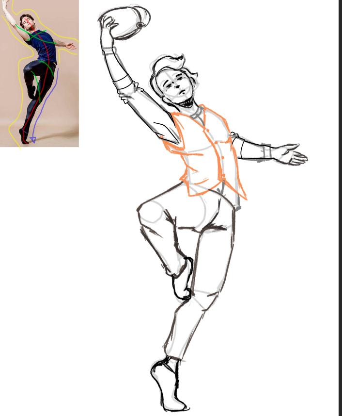 Mi Proyecto del curso: Ilustración de personajes dinámicos el bailaren del 50 5