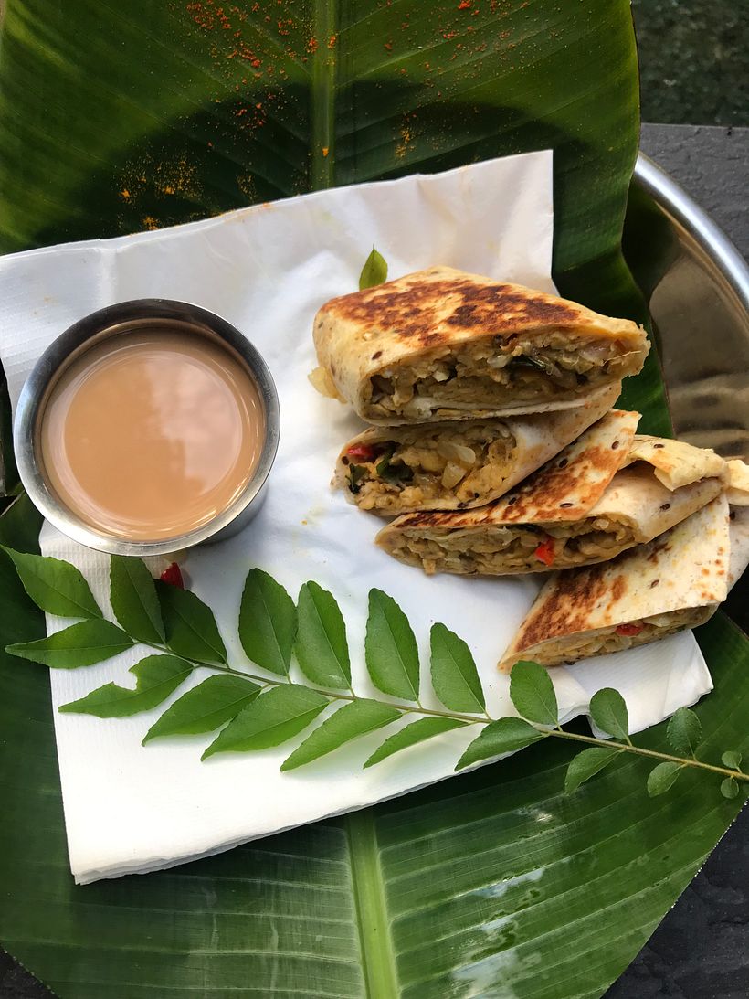 Masala Omelette Wrap