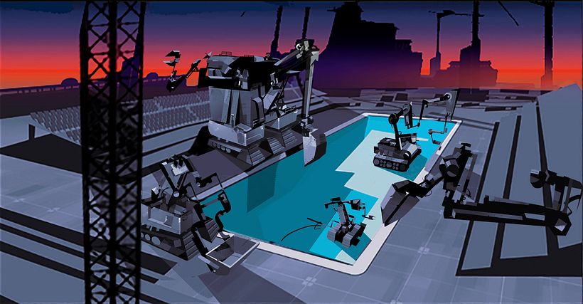 Arte del episodio 'Zima Blue', de la primera temporada de 'Love, Death + Robots'.