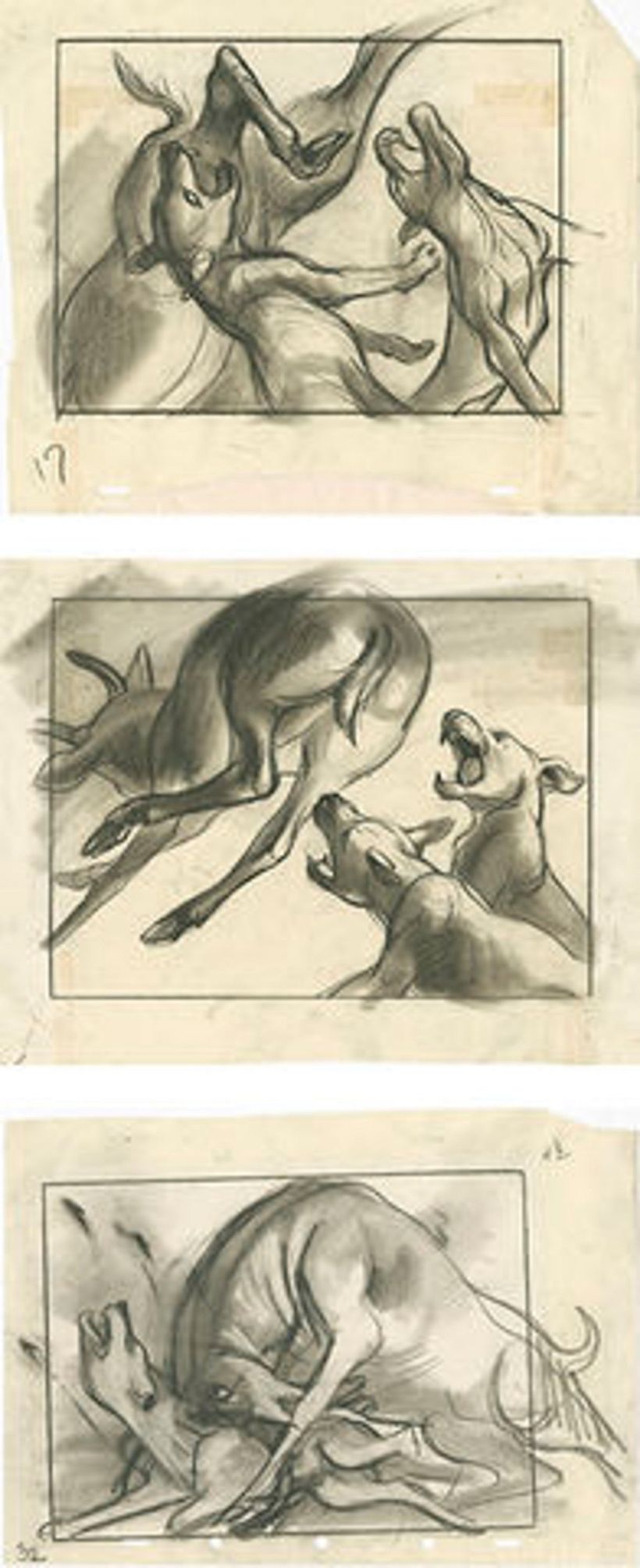 Alcuni degli schizzi di Retta Scott per Bambi (1942). Fonte: "The Walt Disney Family Museum".