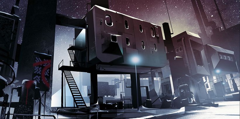 Background art for the episode "ICE", from the second season of "Love, Death + Robots"