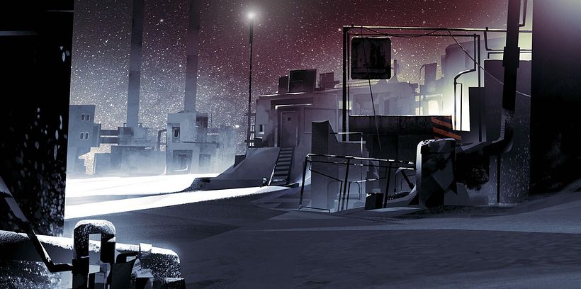 Arte de fondo para el episodio "ICE", de la segunda temporada de "Love, Death + Robots".