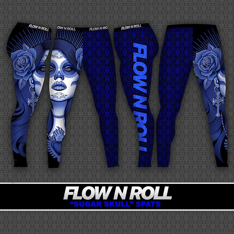Ilustracja rashguardu Flow N Roll „Sugar Skulls” 10