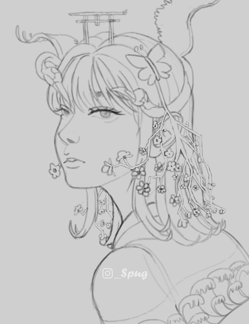 Sketch based on the moodboard.