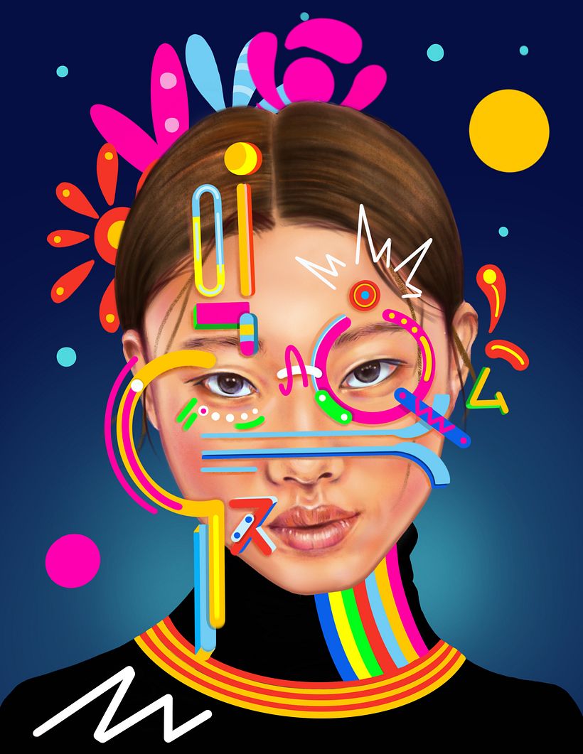 Mi Proyecto del curso: Retrato creativo ilustrado con Procreate 1