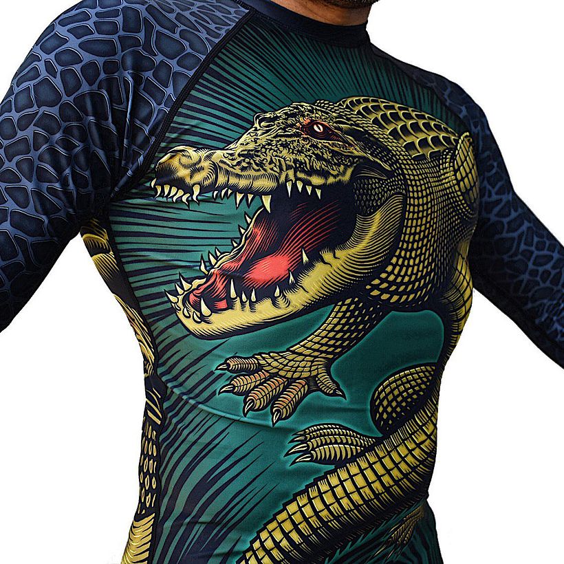 ....and here it is on a rash guard.  