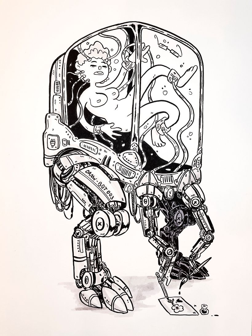The drawing machine "draw-bot-003"