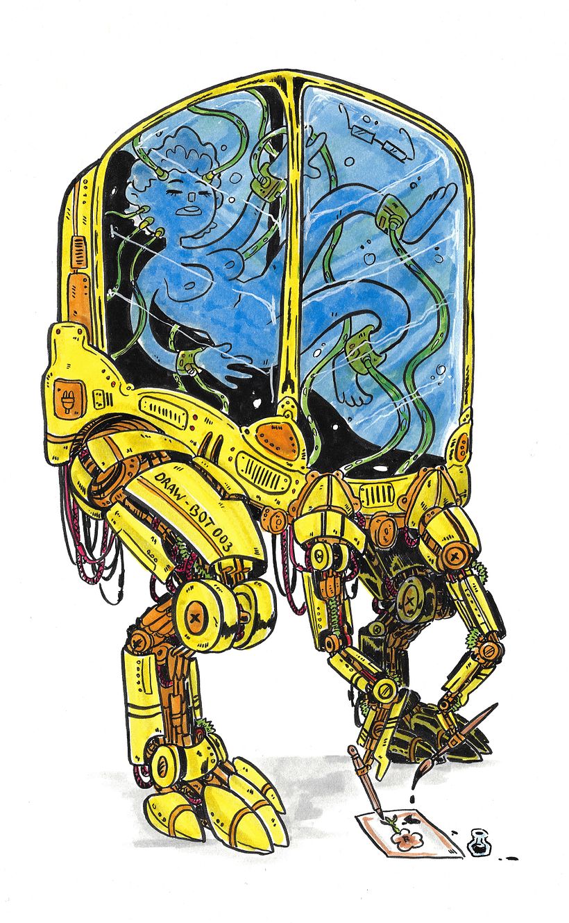 The drawing machine "draw-bot-003"