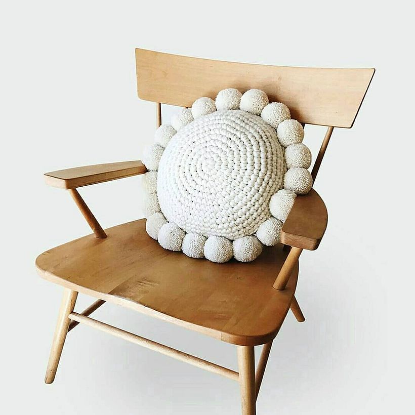 Funda de almohadón por Crochet.colorido. 