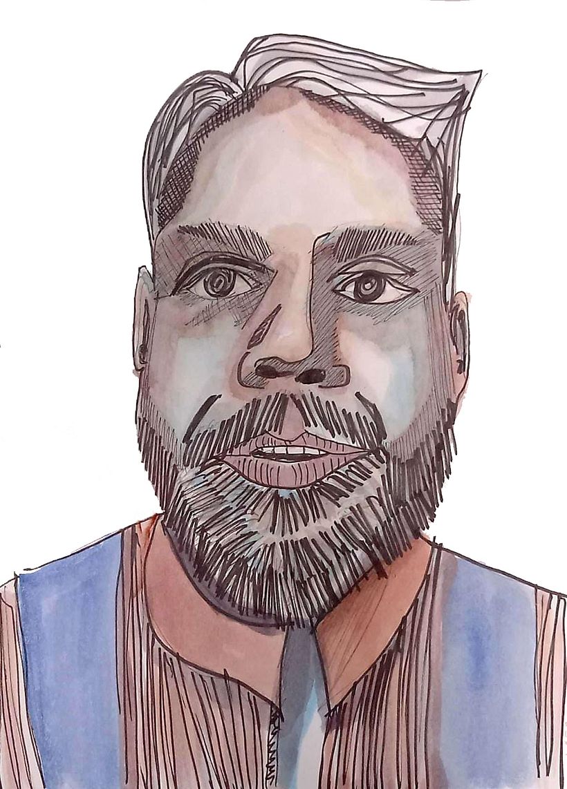 Meu projeto do curso: Retrato ilustrado em aquarela 2