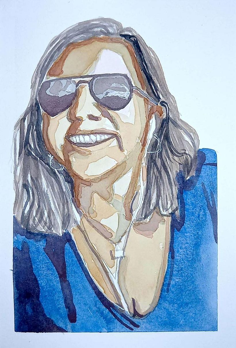 Meu projeto do curso: Retrato ilustrado em aquarela 3