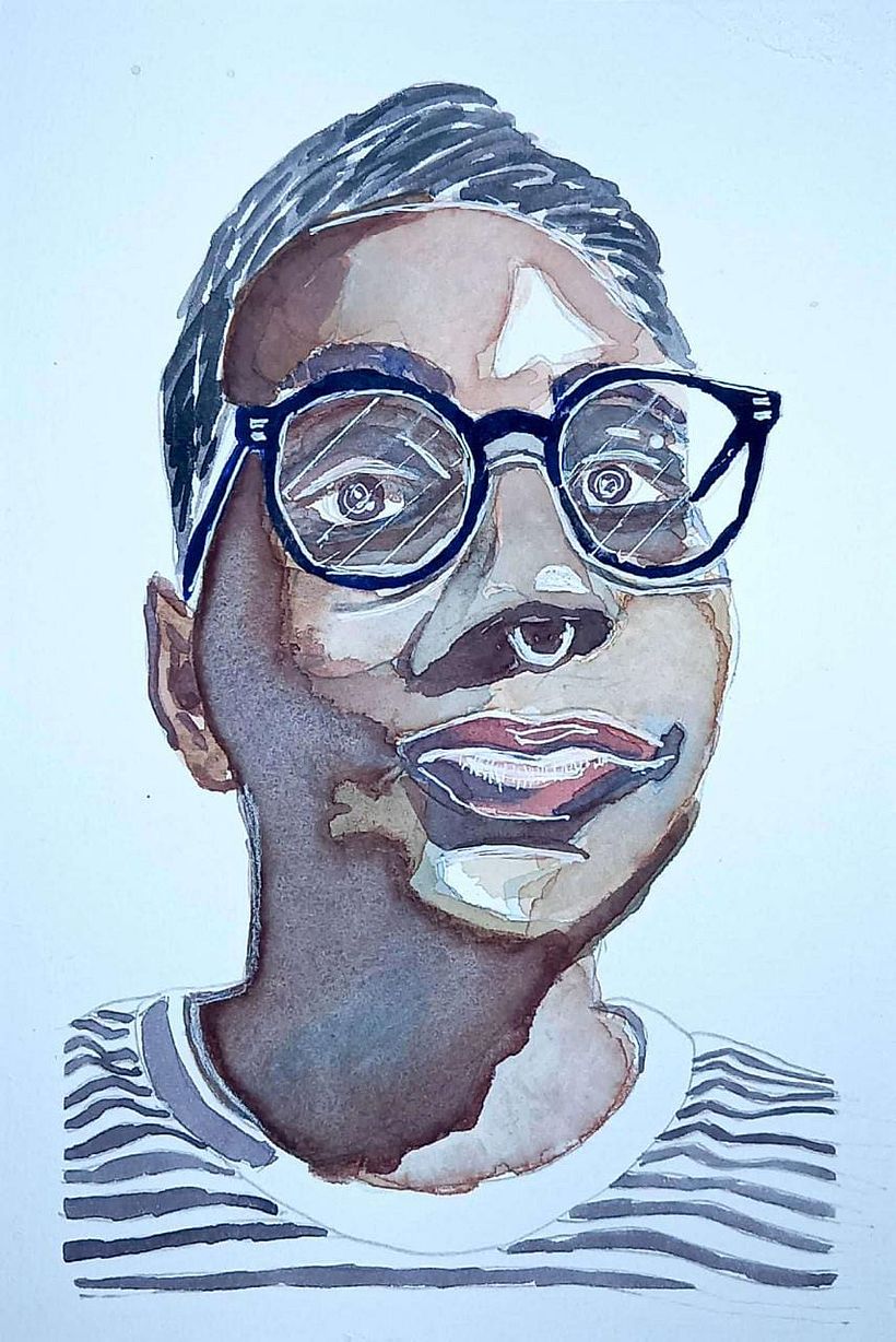 Meu projeto do curso: Retrato ilustrado em aquarela 5