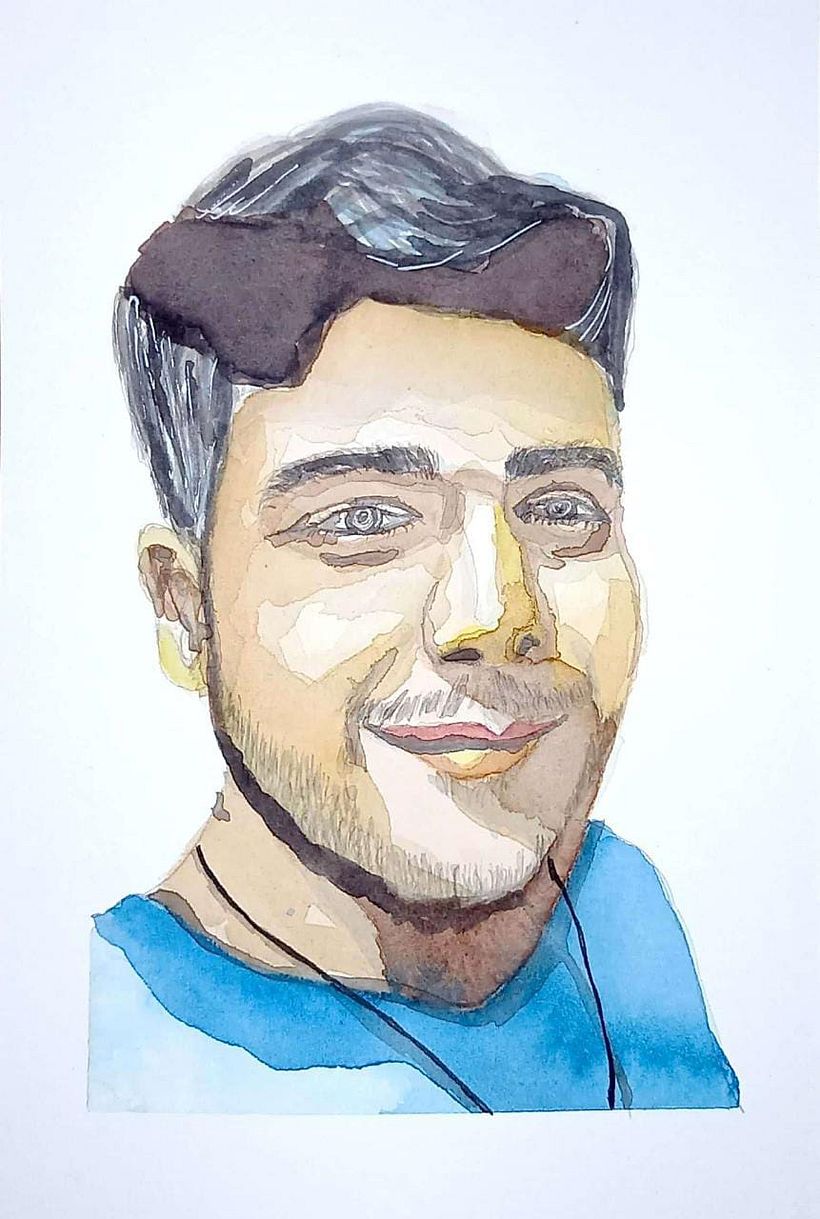 Meu projeto do curso: Retrato ilustrado em aquarela 10