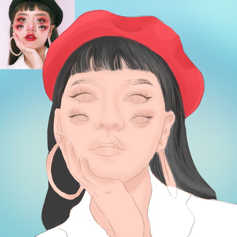 step 2 : add colors and shadow