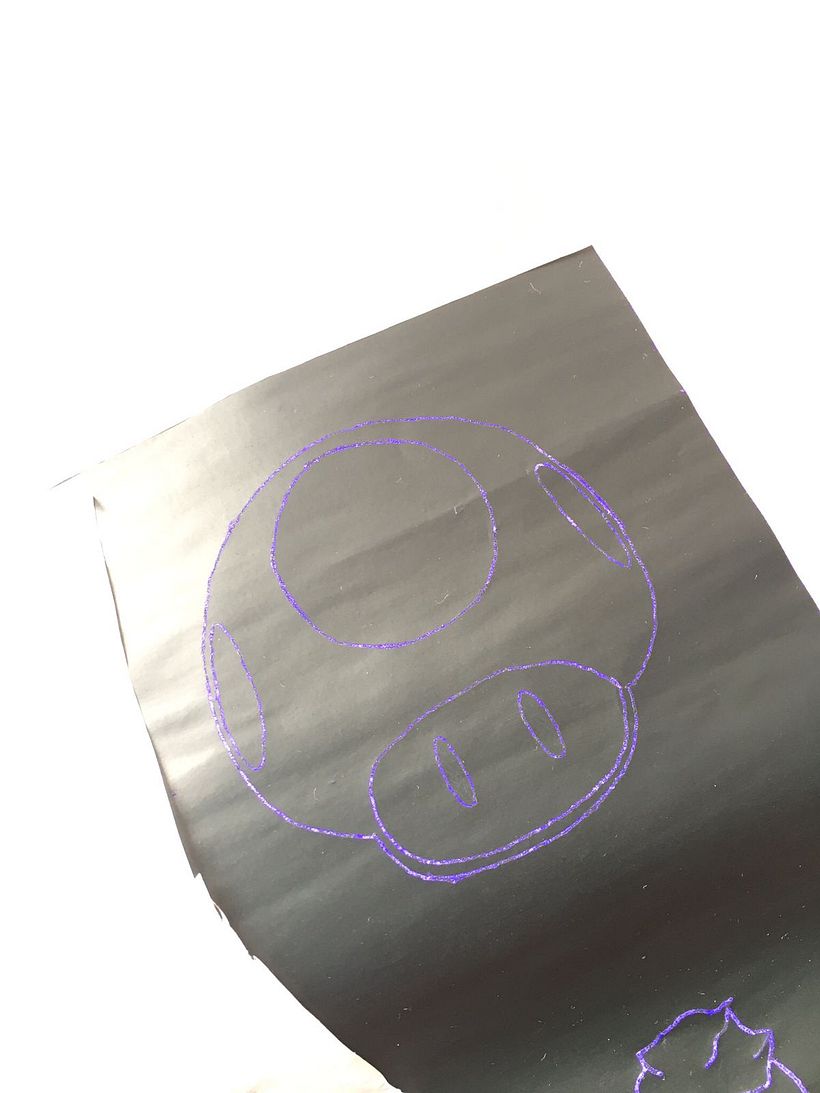 Dibujo que quedó en el hectográfico