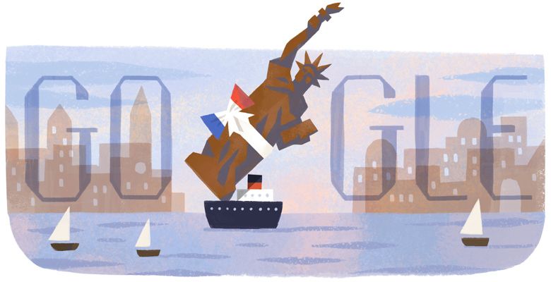130th Anniversary of France delivering the Statue of Liberty to the United States, 2015. Credit: Google