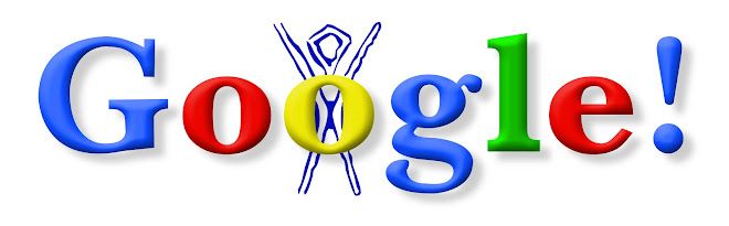 Google's first ever Doodle, 1998. Credit: Google
